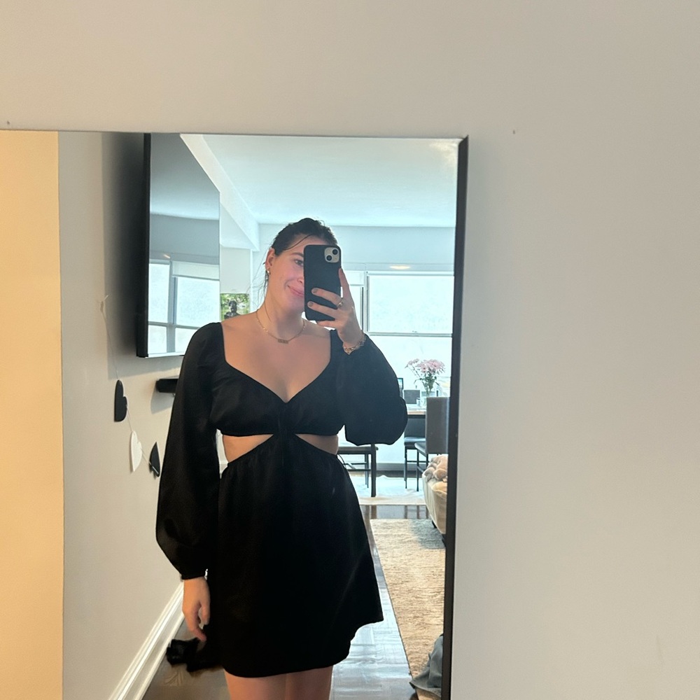 Elegant Black Cutout Dress